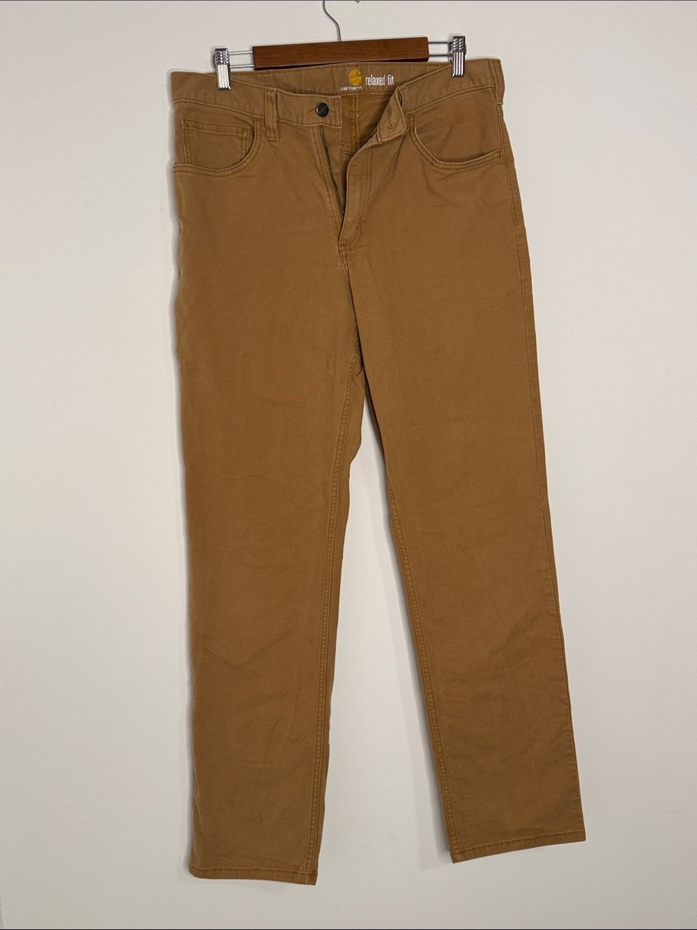 Carhartt Tan Hickory Relaxed Fit Slim Work Pants - Picture 1 of 12